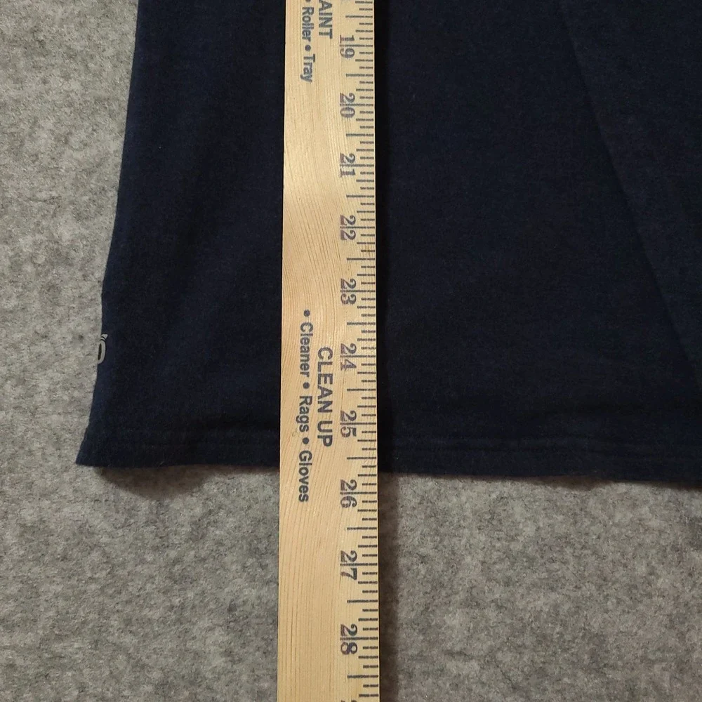 Alo Yoga Long Sleeve Top Womens Medium Navy Blue Wrap Front Scoop Neck